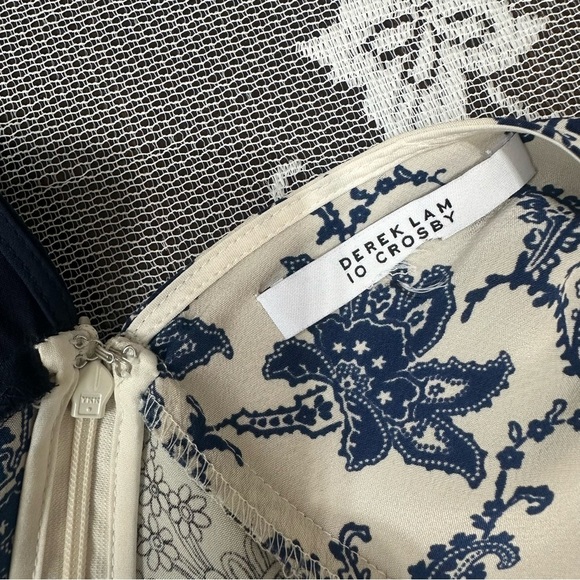 Derek Lam 10 Crosby 100% Silk Floral Patchwork Dress - Picture 9 of 15